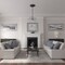 Ekena Millwork Amelia Ceiling Medallion (Fits Canopies up to 2 3/8"), Hand-Painted Stone Hearth, 19 5/8"OD x 3/4"P CM20AMSHF - alternate 4